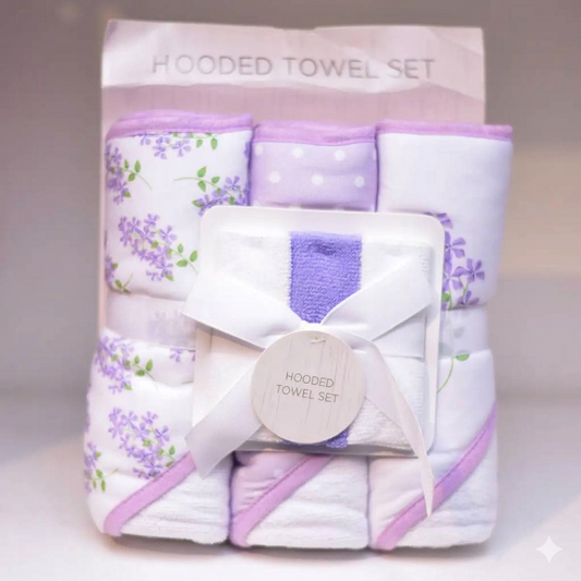 3 Pcs Bath Hooded Towel