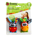 Sozzy 2 Pcs Infant Baby plush Animal Soft Wrist