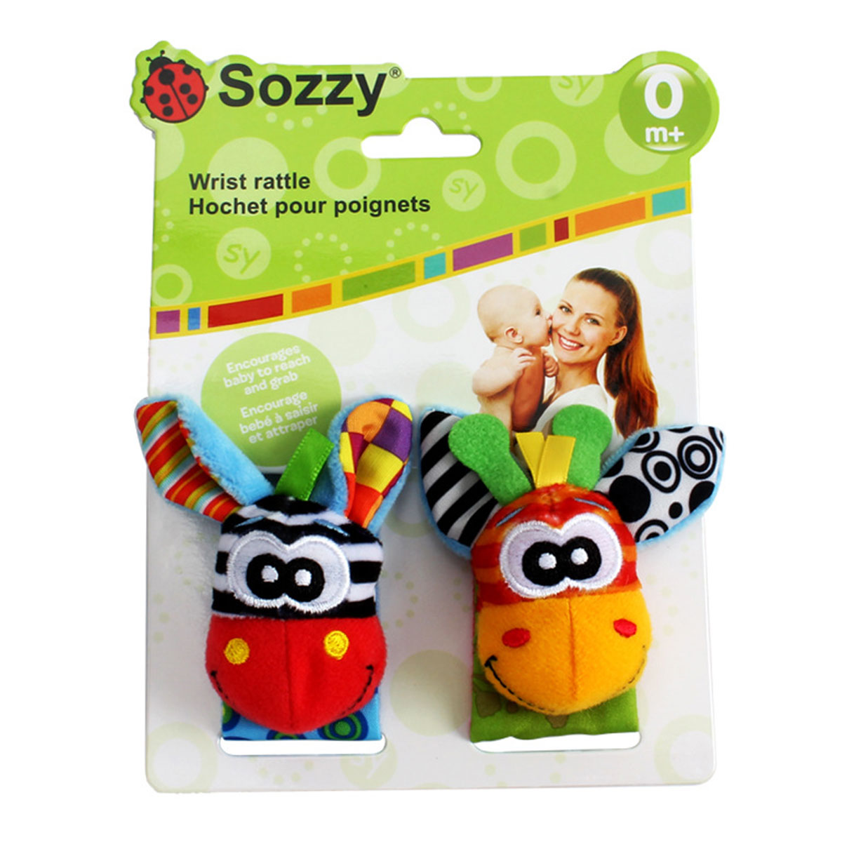 Sozzy 2 Pcs Infant Baby plush Animal Soft Wrist