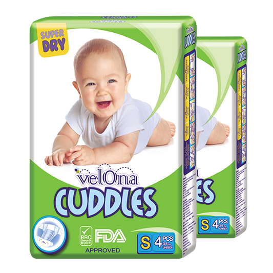 Velona Cuddles Diaper Pack Small ( S ) – 4 Pcs