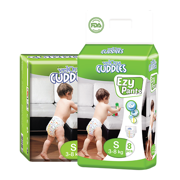 Velona Cuddles Ezy Pant Small ( S ) – 8Pcs