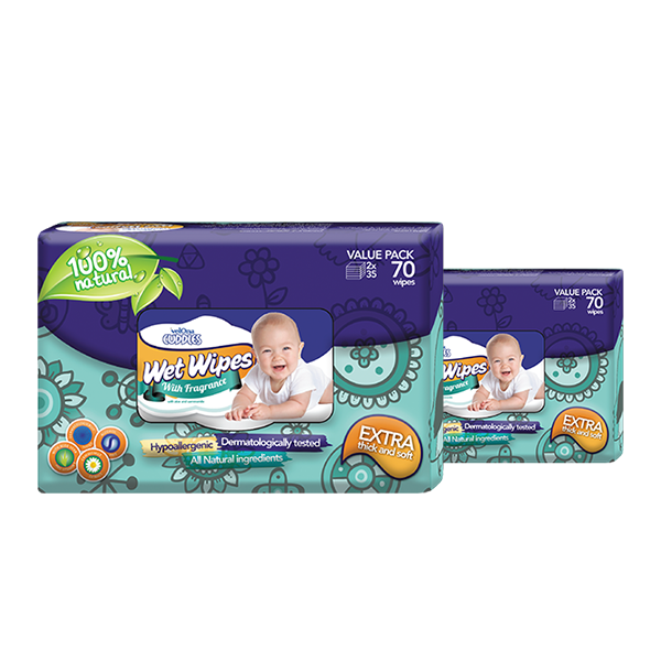 VELONA CUDDLES WET WIPES – WITH FRAGRANCE – 70PCS PACK