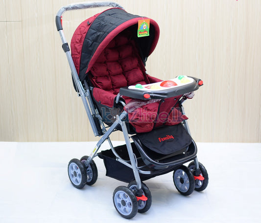 Foldable Stroller For Baby With Music Boad (RED)