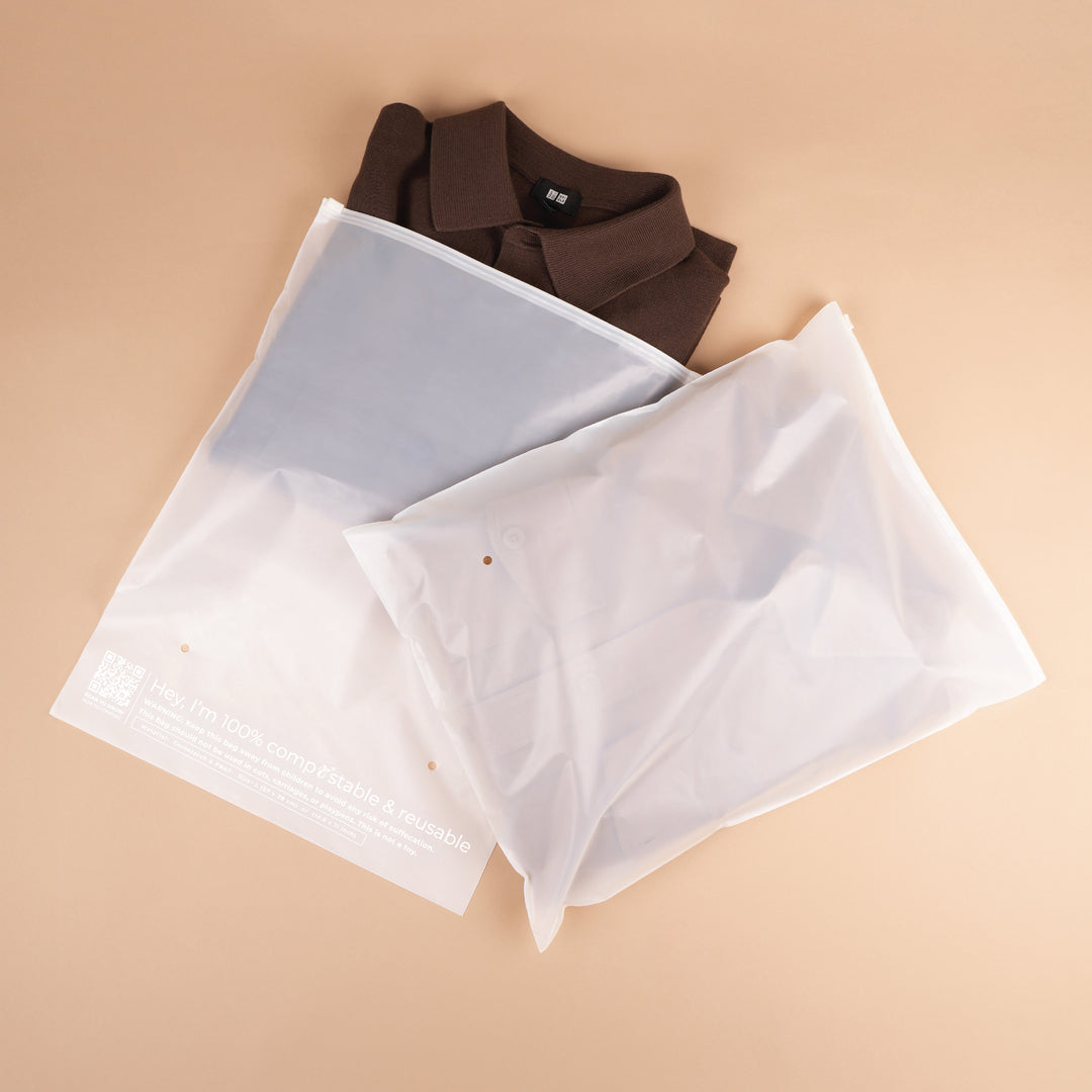 Zipper Bag Frosted Clothing Bags
