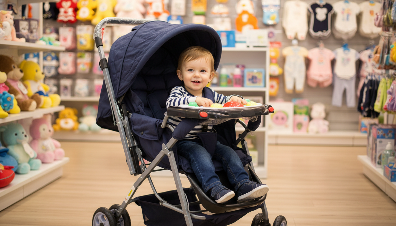Stroller With Music ( BLUE)