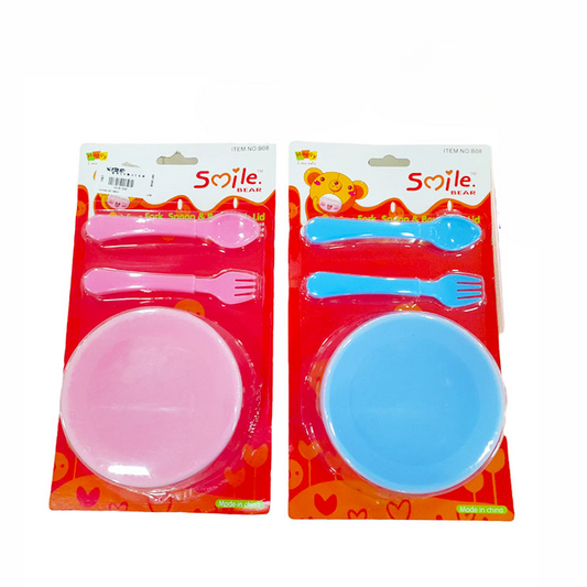 Smile Bear Feeding Set With Bowl, Spoon &amp;amp;