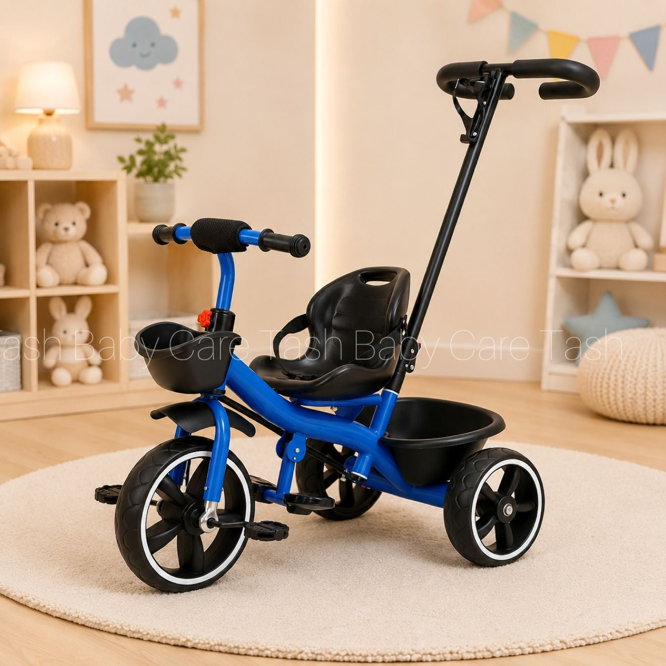2-in-1 Convertible Tricycle with Parental Adjustable