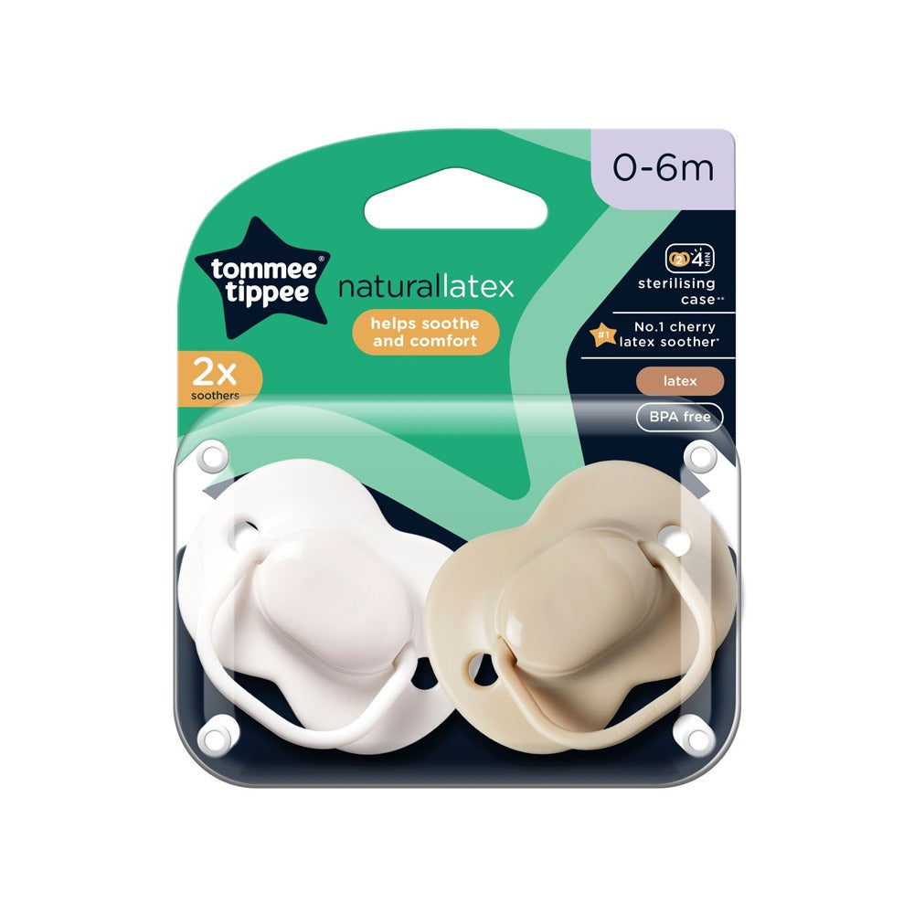 Tommee Tippee Cherry Latex Soother 0-6m – 2 Pack