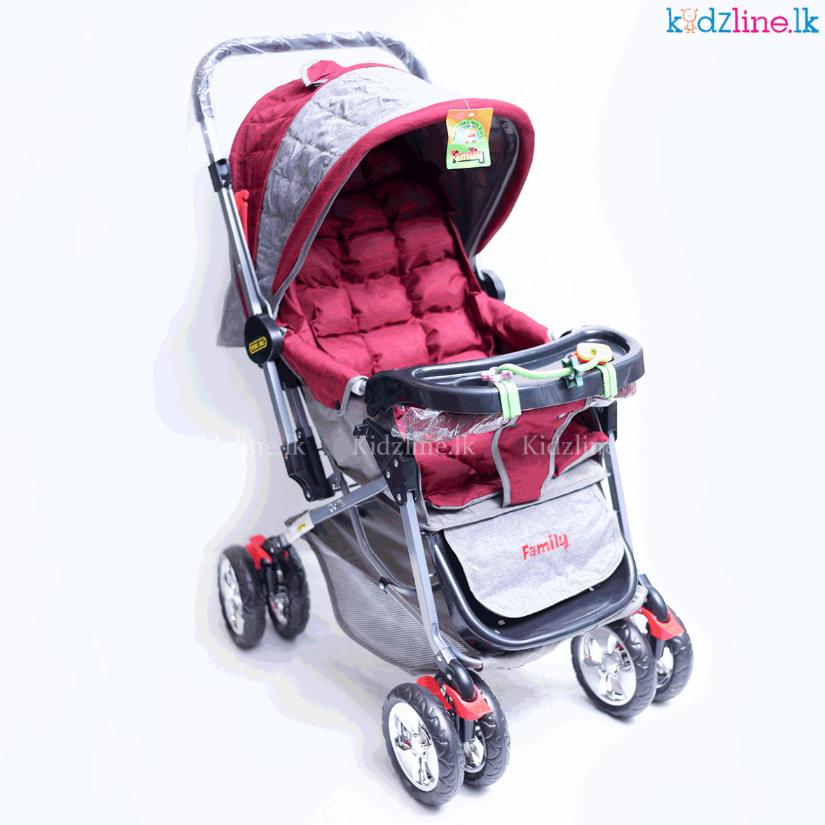 Stroller With Feeding Tray (RED)