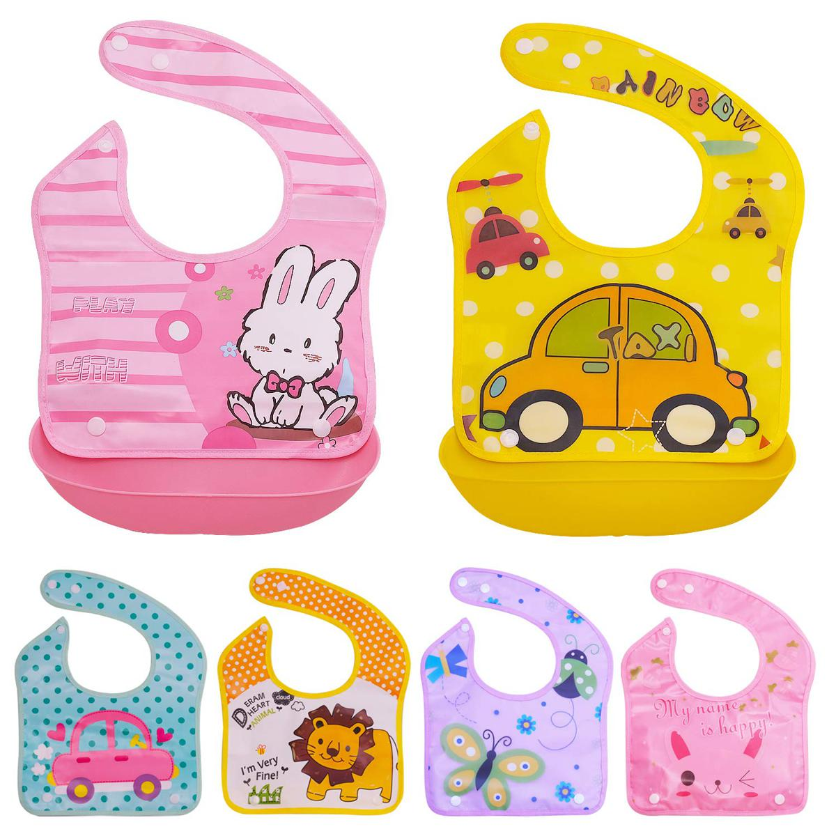 Waterproof Bib With Detachable Tray