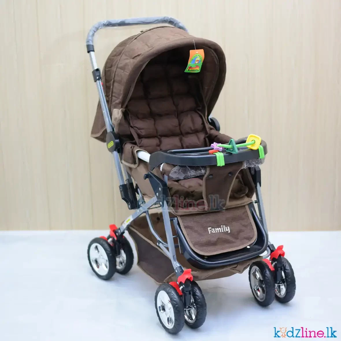 Stroller With Feeding Tray (BROWN)