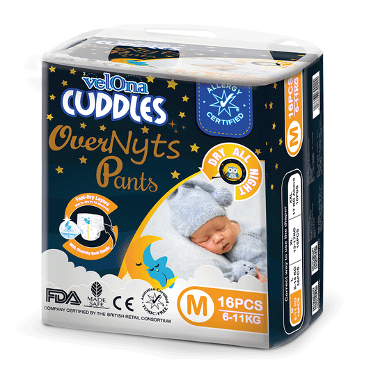 Velona Cuddles Overnight Pant Jumbo Pack Medium (M) -16 Pcs